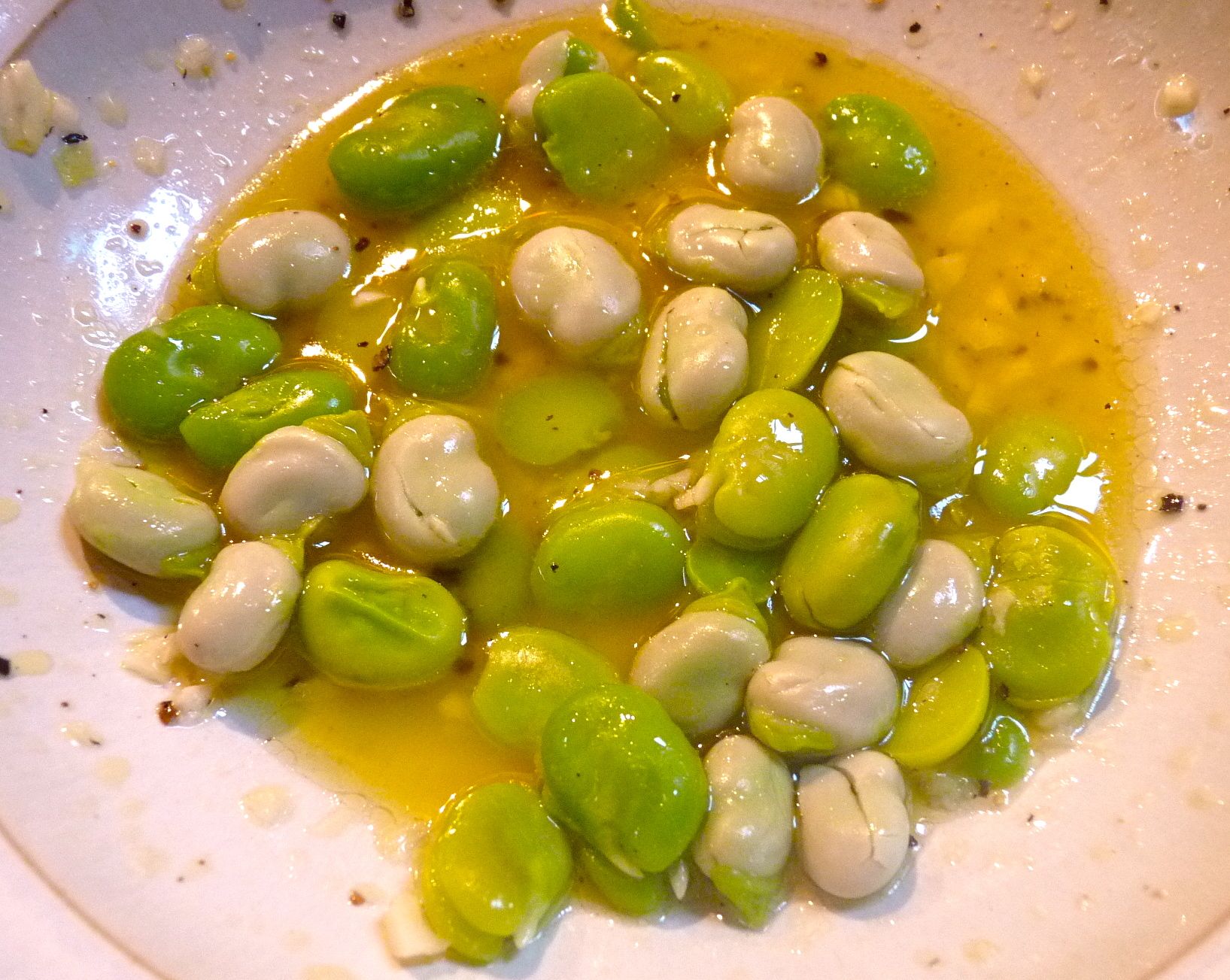 broad bean vinaigrette