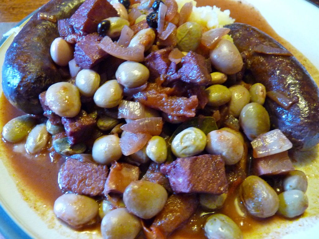 Sausage and borlotti casserole