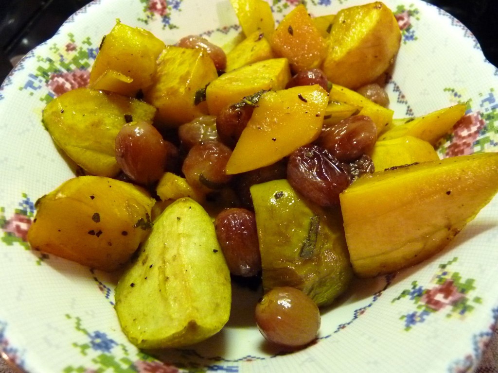 roasted butternut, grapes and apple